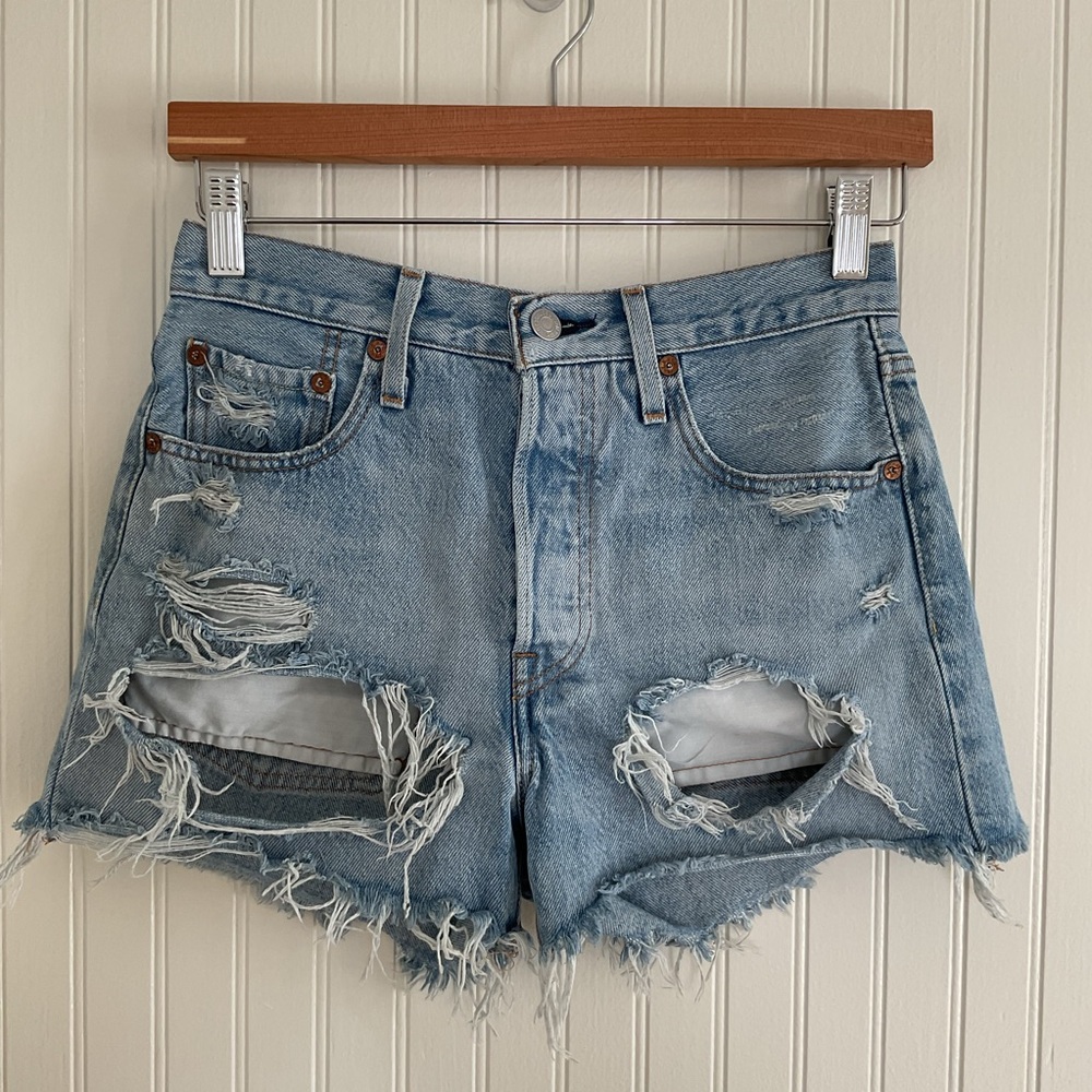 Levi’s 501 Distressed Denim Shorts